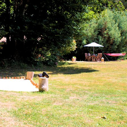 Boules pitch near the chalet